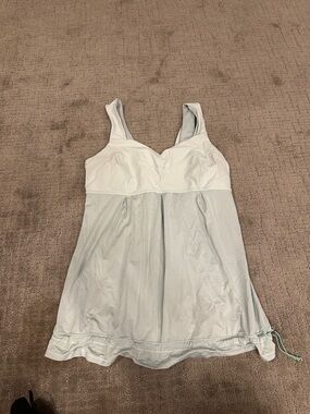 lululemon athletica Light Blue run tame me Tank Top